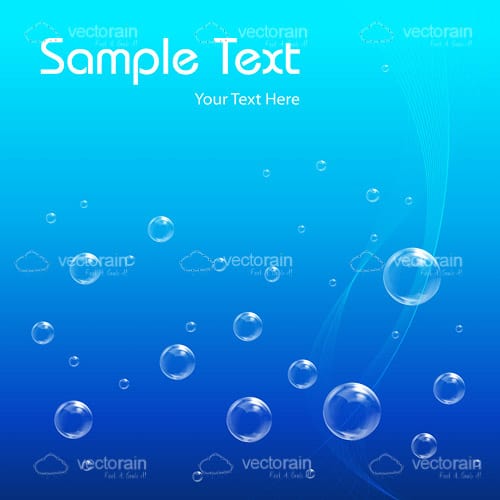 Blue Background with Bubbles and Sample Text